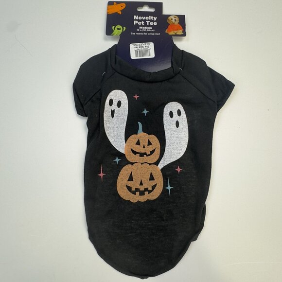 Old East Main Co Other - Halloween Novelty Pet Tee Medium Ghost and Pumpkin Design Black Dog Costume NEW
